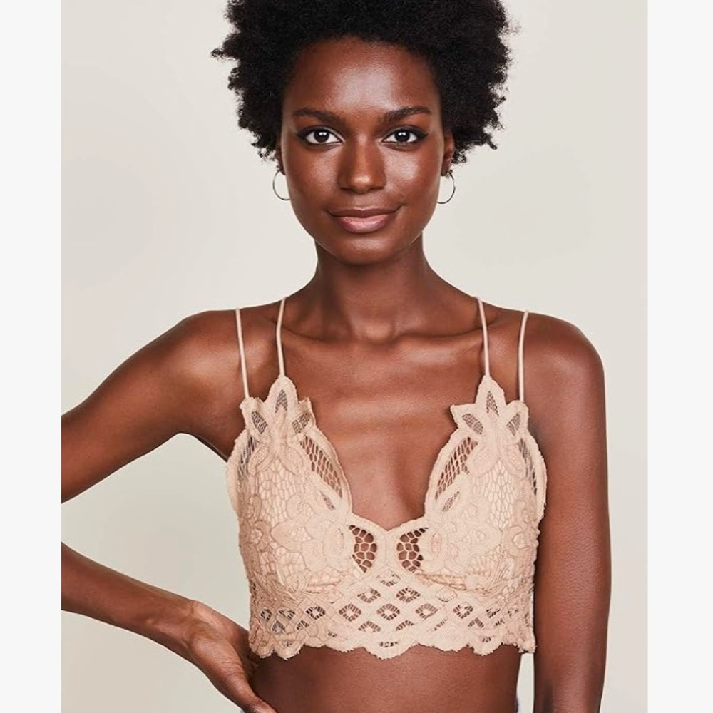NWT Free People Bralette Adella in Nude